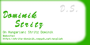 dominik stritz business card